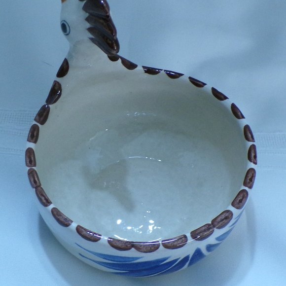 CAT Mexican Pottery Rooster Salso Guacamole Bowl with Ladle Spoon 3668 - Picture 5 of 11